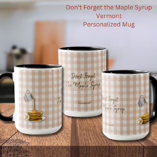 Taza Vermont Maple Syrup Gingham Mug