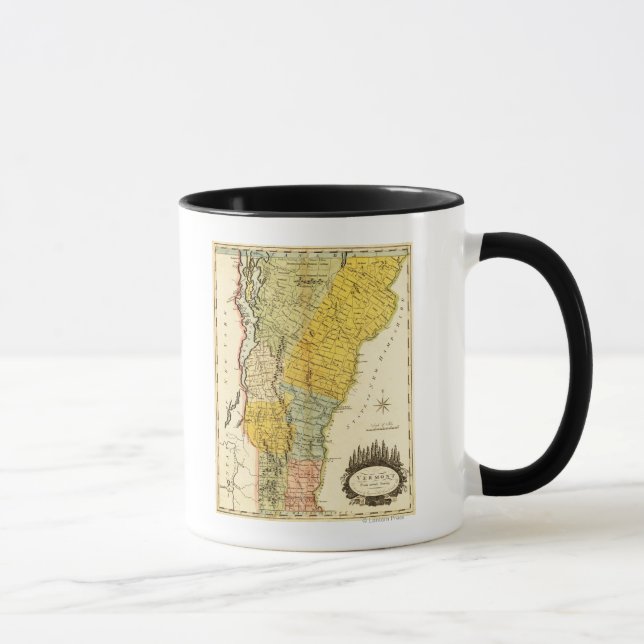 Taza VermontPanoramic MapVermont (Derecha)