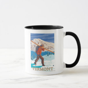Taza VermontSkier con esquís