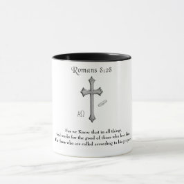 Taza versículo bíblico cristiano Romanos 8:28