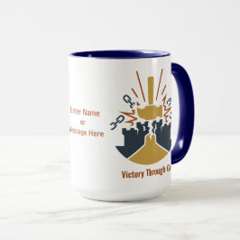 Taza Versículo Bíblico Personalizado Poderoso a Través