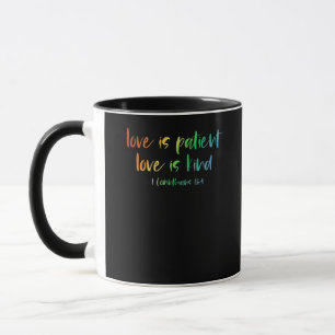 Taza Versículo de la Biblia cristiana El amor es pacien