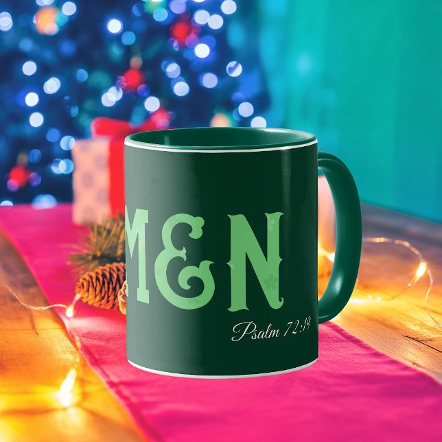 Taza Versículo de la Biblia Tipografía Moderna Personal (Amen Bible Verse Modern Typography Custom Mug, perfect Christmas gift for family, Christian friends)