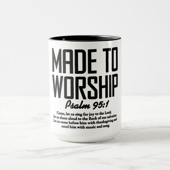 Taza Versículo inspirador de la Biblia cristiana (Centro)