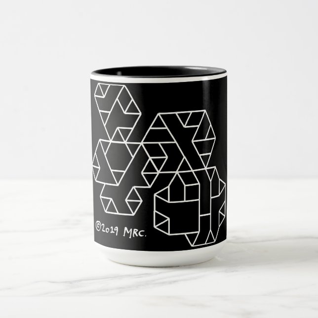 Taza Versiones de tercer grado Geek Mug Negro (Centro)