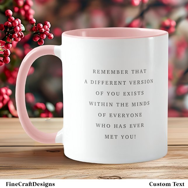 Taza Versiones De Tu Cita Conmovedora Fuente Gris Moder (Subido por el creador)