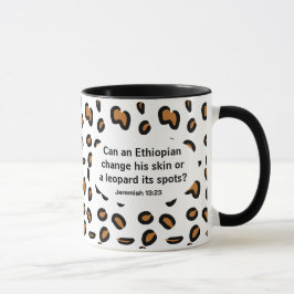 Taza Verso bíblico amárico e inglés