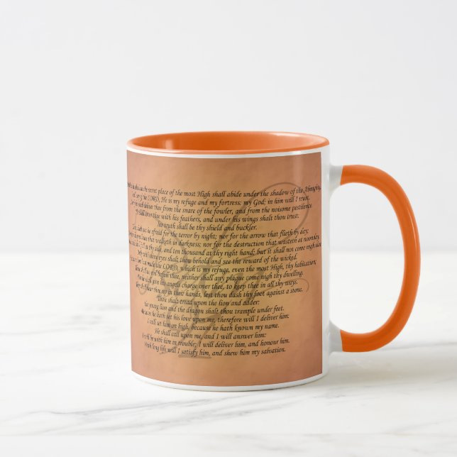 Taza Verso de la biblia del salmo 91 (Derecha)