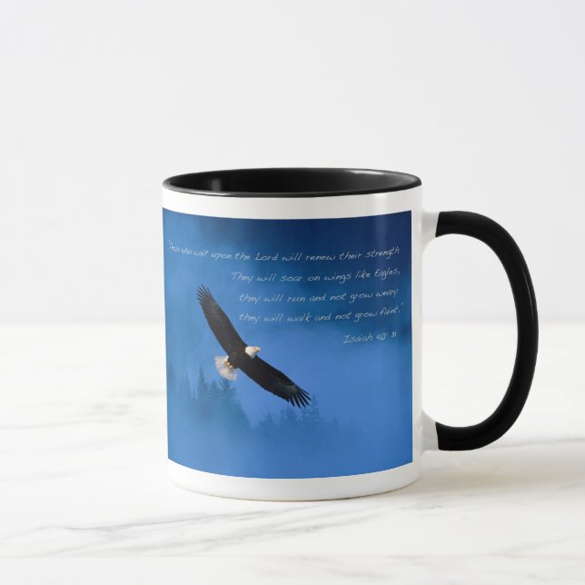 Taza Verso inspirador Isaías de la biblia (Derecha)
