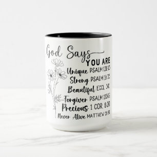 Taza Verso inspirador/religioso/bíblico