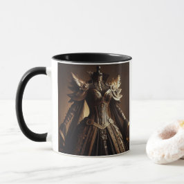Taza Vestíbulo de Emperatriz Negro y Oro de Steampunk V