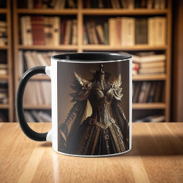 Taza Vestíbulo de Emperatriz Negro y Oro de Steampunk V