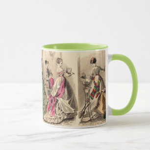 Taza Vestido del Victorian con el arco rosado