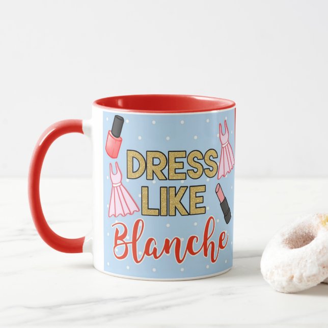 Taza Vestir Como Blanche Los Chicas De Oro (Con donut)