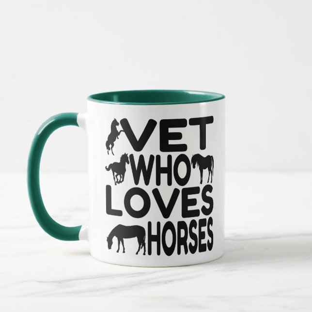 Taza Vet que ama a los caballos (Izquierda)