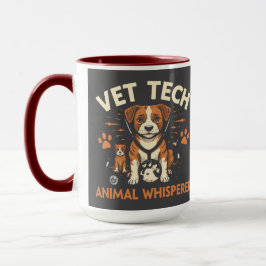 Taza Vet Tech Animal Whisperer Cute Cuppy Stethoscope