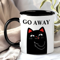 Vete dedo medio gato negro divertido