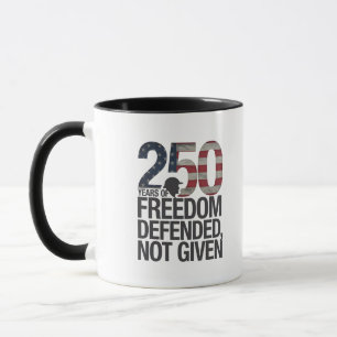 Taza Veterano de 250 años de libertad defendida no dada