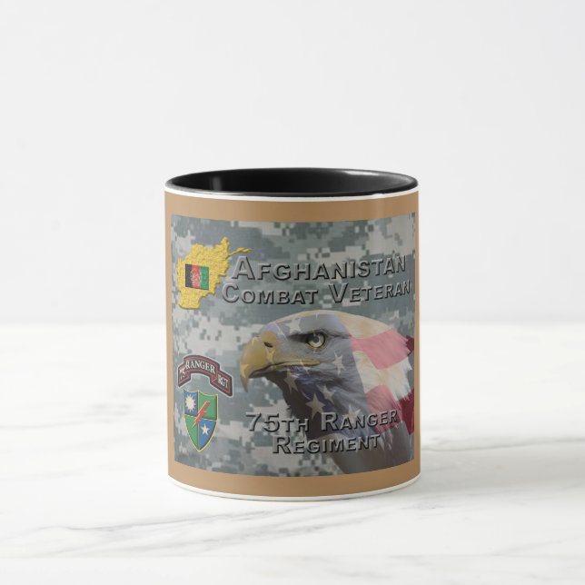 Taza Veterano de combate afgano 75º Regimiento de Guard (Centro)