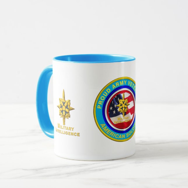 Taza Veterano de Inteligencia Militar Keepsake (Anverso izquierdo)