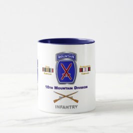 Taza Veterano de la División de Montaña 10 Irak y Afgan