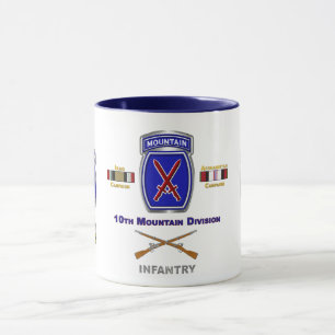 Taza Veterano de la División de Montaña 10 Irak y Afgan