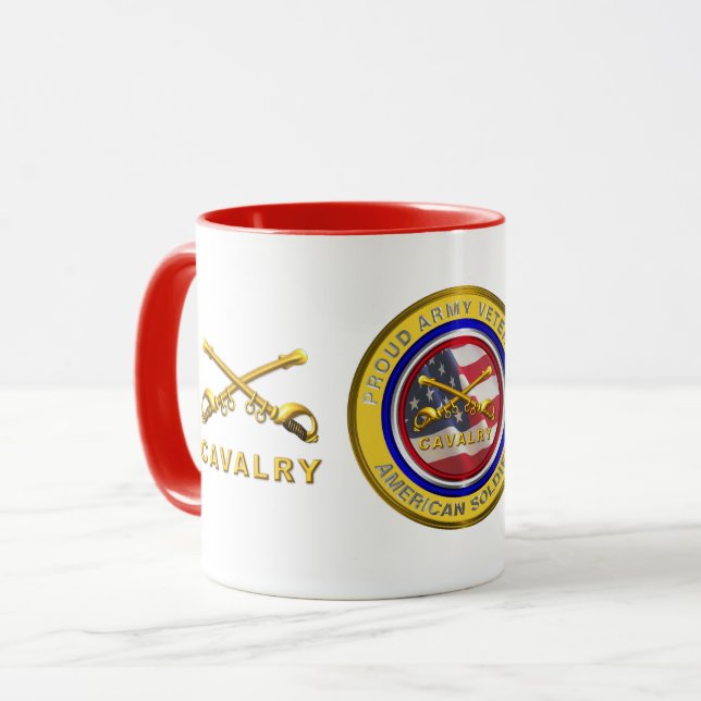 Taza Veterano del Ejército Orgulloso Caballero Soldado (Anverso izquierdo)