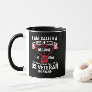 Taza Veterano soldado retirado de Humor de Estados Unid