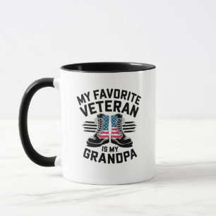 Taza Veteranos Padres Día Mi Veterano Abuelo Favorito