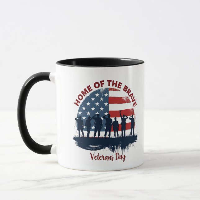 Taza Veterans Day Patriotic Tee (Izquierda)