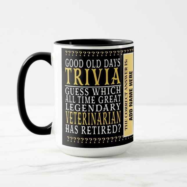 Taza Veterinaria cómica personalizada retirada, retirad (Izquierda)