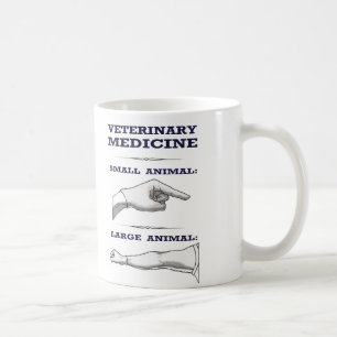 Taza veterinaria grande contra pequeña práctica