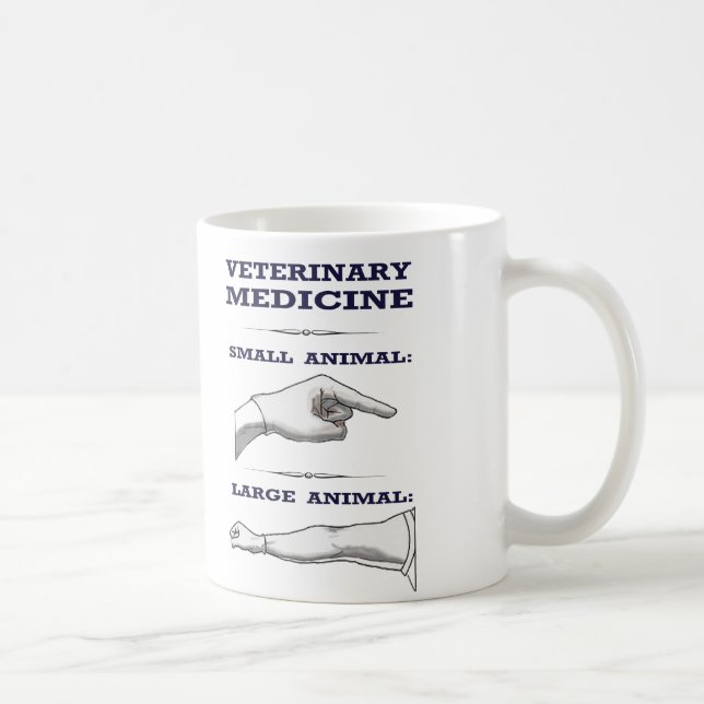 Taza veterinaria grande contra pequeña práctica (Derecha)