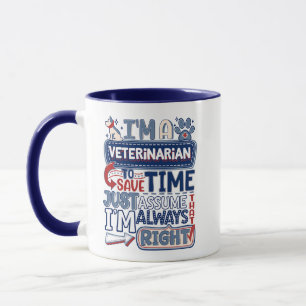 Taza Veterinaria siempre a la derecha del regalo de Méd