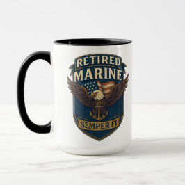 Taza VetGearHQ.com Marine Corps Veteran Logo Emblem