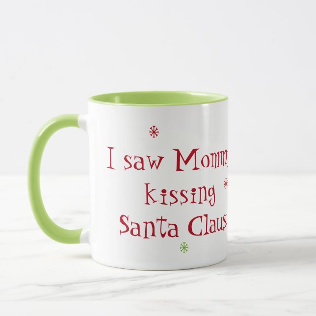 Taza Vi a mamá besar a Santa Claus Mug (Izquierda)