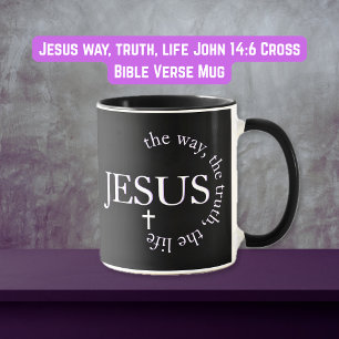 Taza Vía Jesús, verdad, vida Juan 14:6 Cruz