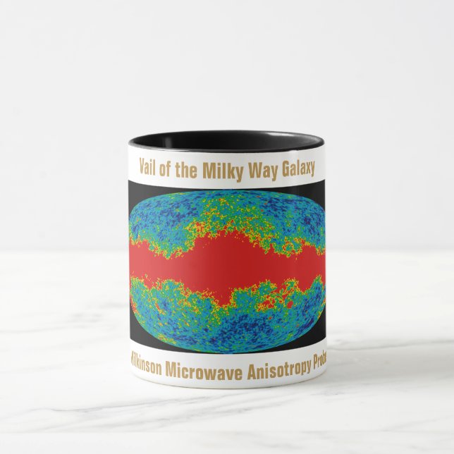 Taza Vía Láctea Velo De Galaxia Sobre Universo WMAP (Centro)