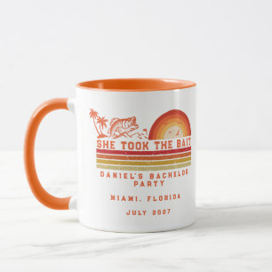 Taza Viaje de fin de semana con tema de pesca Despedida