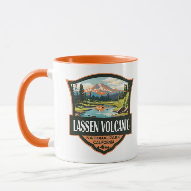 Taza Viaje del Ilustracion del Parque Nacional Volcánic (Izquierda)