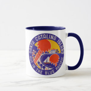 Taza Viaje del vintage - isla de Santa Catalina