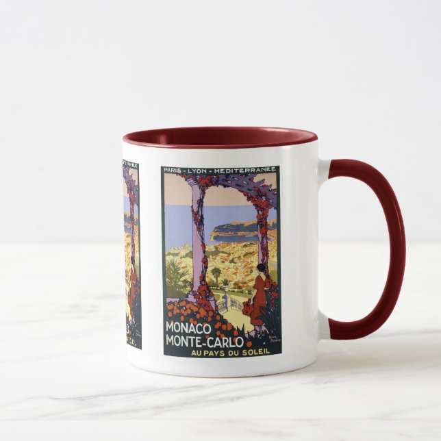 Taza Viaje del vintage - Mónaco Monte Carlo (Derecha)