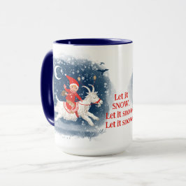 Taza Viaje divertido de cabras en la nieve con espíritu