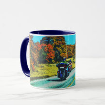 Viaje en moto por carretera Art Mug
