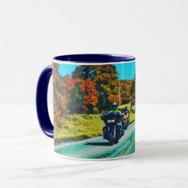 Taza Viaje en moto por carretera Art Mug