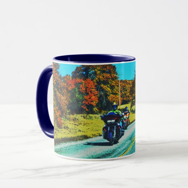 Taza Viaje en moto por carretera Art Mug (Anverso izquierdo)
