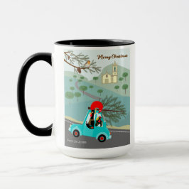Taza Viaje festivo a Navidades de gallos de Portugal
