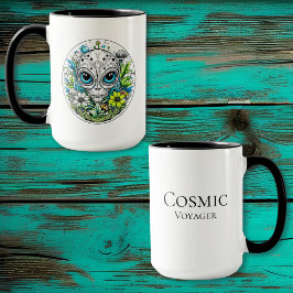 Taza Viajero Cósmico | Flor Extraterrestre Alienígena