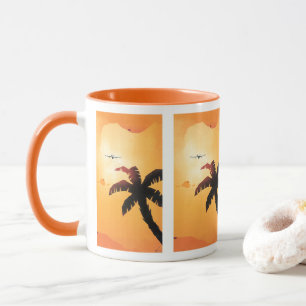 Taza Viajes Antiguos, Avión Sobre Islas Hawaianas