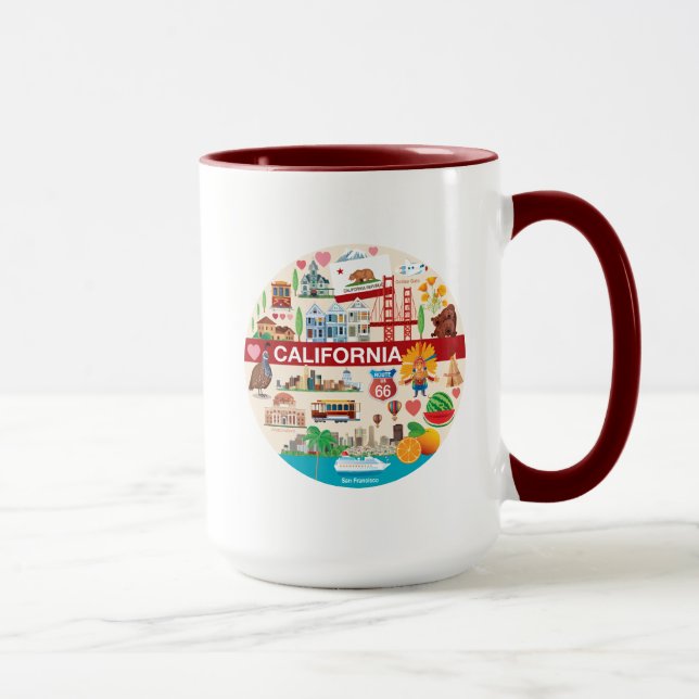 Taza Viajes de California (Derecha)